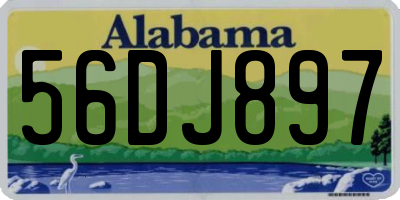 AL license plate 56DJ897