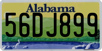 AL license plate 56DJ899