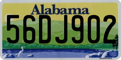 AL license plate 56DJ902