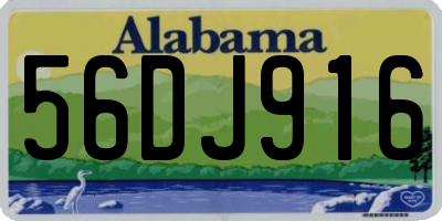 AL license plate 56DJ916