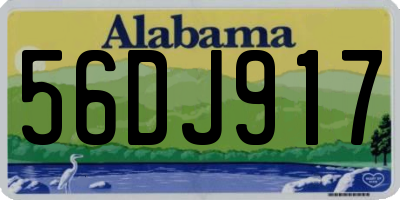 AL license plate 56DJ917