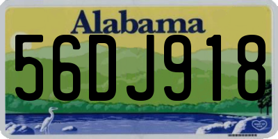 AL license plate 56DJ918