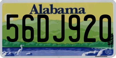 AL license plate 56DJ920