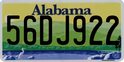 AL license plate 56DJ922