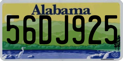 AL license plate 56DJ925