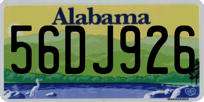 AL license plate 56DJ926