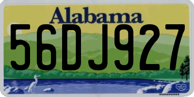 AL license plate 56DJ927