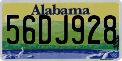 AL license plate 56DJ928
