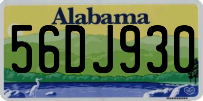AL license plate 56DJ930
