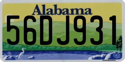 AL license plate 56DJ931