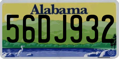AL license plate 56DJ932