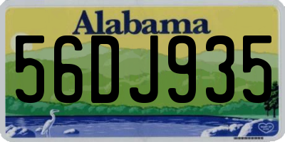 AL license plate 56DJ935