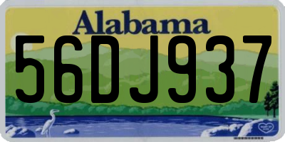 AL license plate 56DJ937