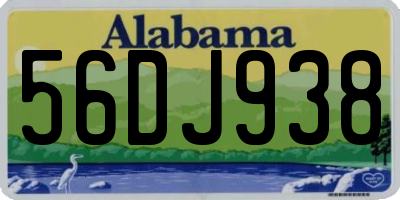 AL license plate 56DJ938