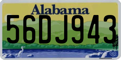 AL license plate 56DJ943