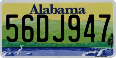 AL license plate 56DJ947