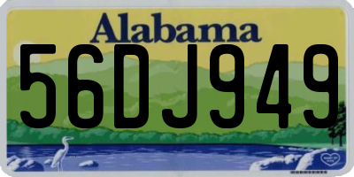 AL license plate 56DJ949