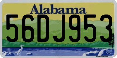 AL license plate 56DJ953