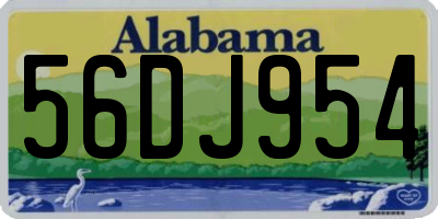 AL license plate 56DJ954