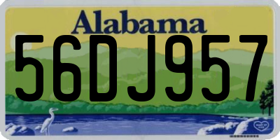 AL license plate 56DJ957