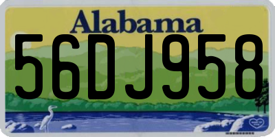 AL license plate 56DJ958