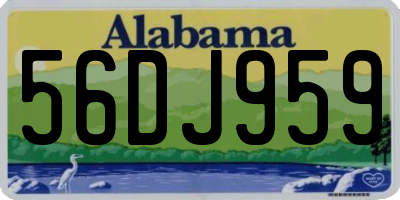 AL license plate 56DJ959