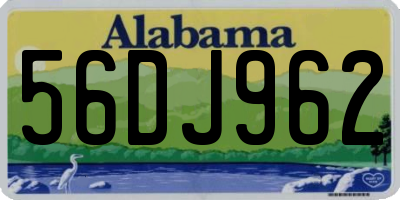 AL license plate 56DJ962