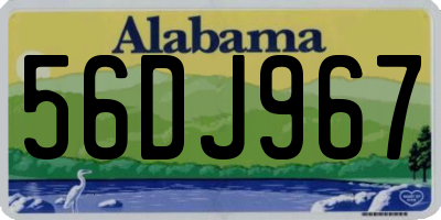 AL license plate 56DJ967