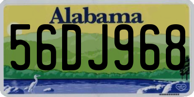 AL license plate 56DJ968
