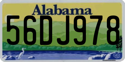 AL license plate 56DJ978