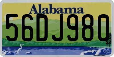 AL license plate 56DJ980