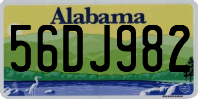AL license plate 56DJ982