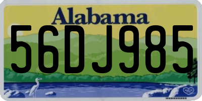 AL license plate 56DJ985