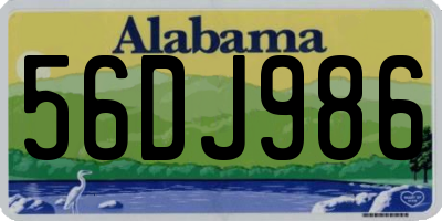 AL license plate 56DJ986