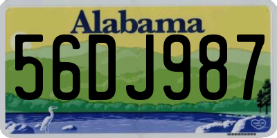 AL license plate 56DJ987