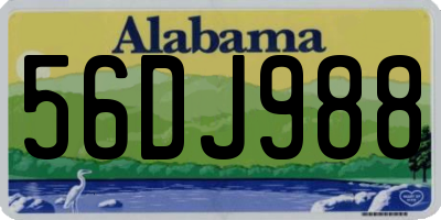 AL license plate 56DJ988