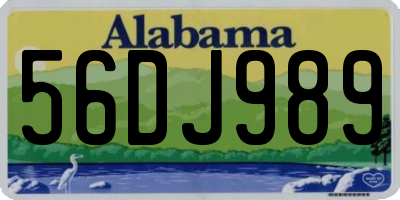 AL license plate 56DJ989