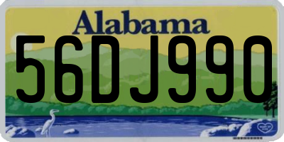 AL license plate 56DJ990
