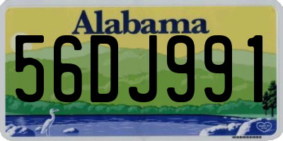 AL license plate 56DJ991