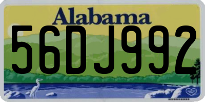 AL license plate 56DJ992