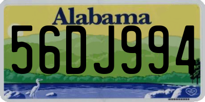AL license plate 56DJ994