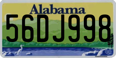 AL license plate 56DJ998