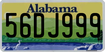 AL license plate 56DJ999