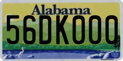 AL license plate 56DK000