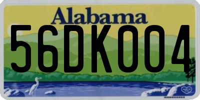 AL license plate 56DK004
