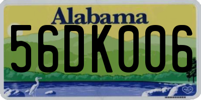 AL license plate 56DK006
