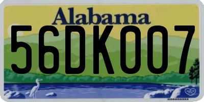 AL license plate 56DK007
