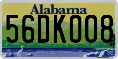 AL license plate 56DK008