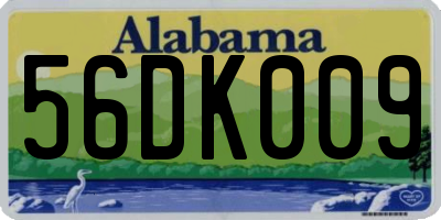 AL license plate 56DK009