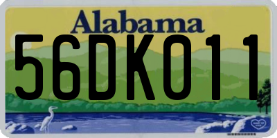 AL license plate 56DK011
